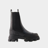 Bottines Mid Chelsea - Ganni - Cuir - Noir