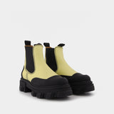 Bottines Cleated en Cuir Jaune