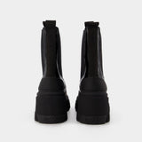 Bottines Cleated Mid Chelsea - Ganni - Cuir - Noir