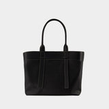Tote Bag Canvas Medium - Ganni - Cuir - Phantom