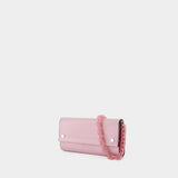 Wallet on chaine Banner Envelope - Ganni - Cuir - Pink