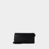 Wallet on chaine Banner Envelope - Ganni - Cuir - Noir