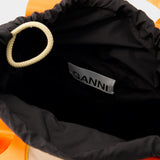 Tote bag Recycled tech Small - Ganni - Synthétique - Kaki