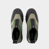 Sneakers Performance High - Ganni - Polyester - Kaki