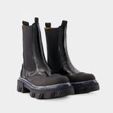 Bottines Chelsea - Ganni - Cuir - Noir