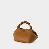 Sac à bandoulière Bou - Ganni - Cuir - Marron