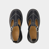 Mocassins Everyday Buckle Mary Jane - Ganni - Noir