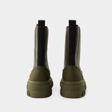 Bottes Mid Chelsea Tonal - Ganni - Cuir - Kaki