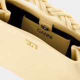 Sac À Bandoulière Ganni Bou Mini - Ganni - Cuir - Beige