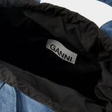 Cabas Small Tech Recyclé - Ganni - Synthétique - Denim