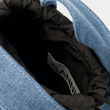 Cabas Mini Tech Recyclé - Ganni - Synthétique - Denim