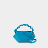 Sac À Bandoulière Ganni Bou Mini - Ganni - Cuir - Bleu