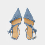 Ballerines Multi Bow - Ganni - Coton - Bleu Denim