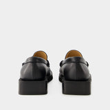 Mocassins Butterfly Logo - Ganni - Cuir - Noir