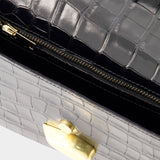 Sac Classique Flap - Chylak - Cuir - Noir Brillant Croco