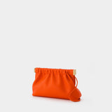 Sac Porté Épaule Bar Mini en Cuir Vegan Orange