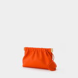 Sac Porté Épaule Bar Mini en Cuir Vegan Orange