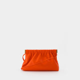 Sac Porté Épaule Bar Mini en Cuir Vegan Orange