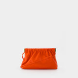 Sac Porté Épaule Bar Mini en Cuir Vegan Orange