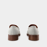 Mocassins - Acne Studios - Cuir - Bleu Delavé