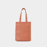 Tote Bag Logo Portrait - Acne Studios - Cuir - Rose Saumon