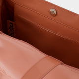 Tote Bag Logo Portrait - Acne Studios - Cuir - Rose Saumon