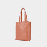 Tote Bag Logo Portrait - Acne Studios - Cuir - Rose Saumon