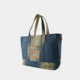 Cabas Fn-Ux - Acne Studios - Nylon - Bleu Clair/Beige