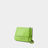 Sac à Bandoulière Platt Crackle - Acne Studios - Cuir - Vert Citron