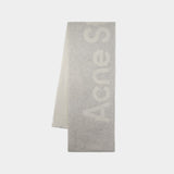 Écharpe Toronty Logo Contrast R Mini - Acne Studios - Laine - Gris