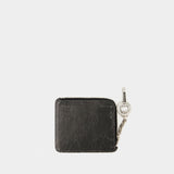 Portefeuille Aquare Crackle - Acne Studios - Cuir - Noir