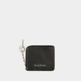 Portefeuille Aquare Crackle - Acne Studios - Cuir - Noir
