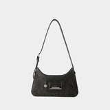 Sac Hobo Platt Mini Crackle - Acne Studios - Cuir - Noir