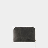 Portefeuille Acite Crackle - Acne Studios - Cuir - Noir