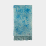 Écharpe Canada Tie Dye - Acne Studios - Laine - Bleu Aqua