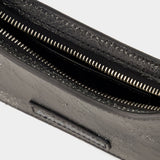 Sac Hobo Platt Micro Crackle - Acne Studios - Cuir - Noir