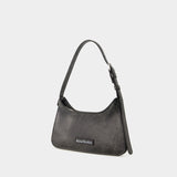 Sac Hobo Platt Micro Crackle - Acne Studios - Cuir - Noir