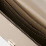 Sac à Bandoulière T-Flap - Toteme - Cuir - Taupe