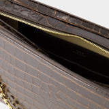 Sac à Bandoulière Chain Bag - TOTEME - Cuir - Marron Foncé