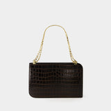 Sac à Bandoulière Chain Bag - TOTEME - Cuir - Marron Foncé