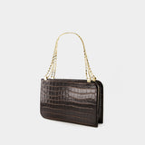 Sac à Bandoulière Chain Bag - TOTEME - Cuir - Marron Foncé