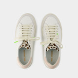 Sneakers Clean 90 Triple - Axel Arigato - Cuir - Blanc/Rose/Léopard