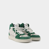 Baskets Dice Hi en Cuir Vert