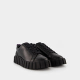 Baskets Odessa en Cuir Noir