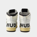 Sneakers Rhecess Hi - Rhude - Cuir - Blanc/Noir