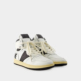 Sneakers Rhecess Hi - Rhude - Cuir - Blanc/Noir