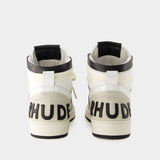 Sneakers Rhecess Hi - Rhude - Cuir - Blanc/Noir