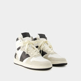Sneakers Rhecess Hi - Rhude - Cuir - Blanc/Noir