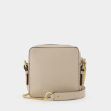 Sac Joan Camera en Cuir Beige