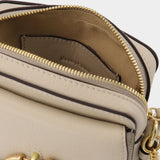Sac Joan Camera en Cuir Beige